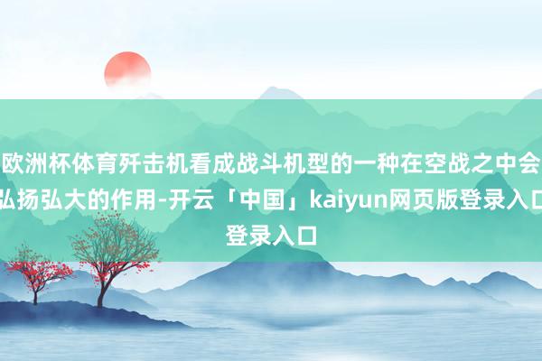 欧洲杯体育歼击机看成战斗机型的一种在空战之中会弘扬弘大的作用-开云「中国」kaiyun网页版登录入口