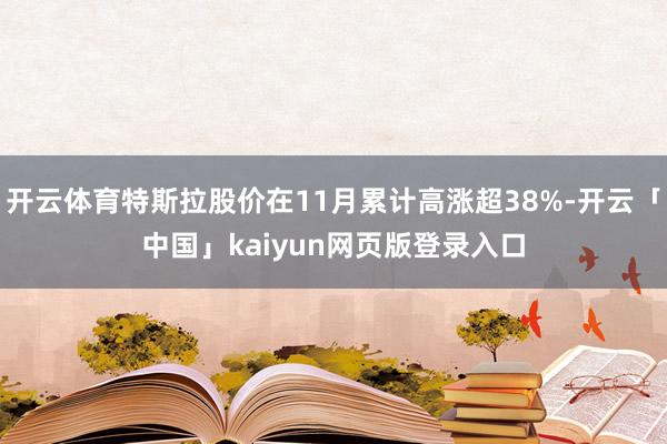 开云体育特斯拉股价在11月累计高涨超38%-开云「中国」kaiyun网页版登录入口