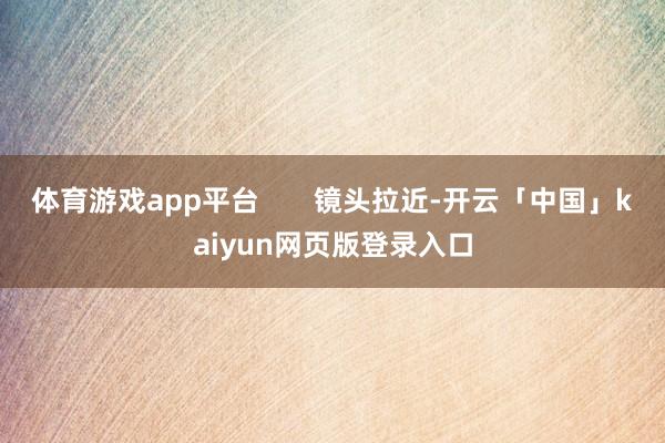 体育游戏app平台       镜头拉近-开云「中国」kaiyun网页版登录入口