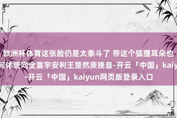 欧洲杯体育这张脸仍是太泰斗了 带这个狐狸耳朵也太萌了吧王楚然成何体统向全寰宇安利王楚然庾晚音-开云「中国」kaiyun网页版登录入口