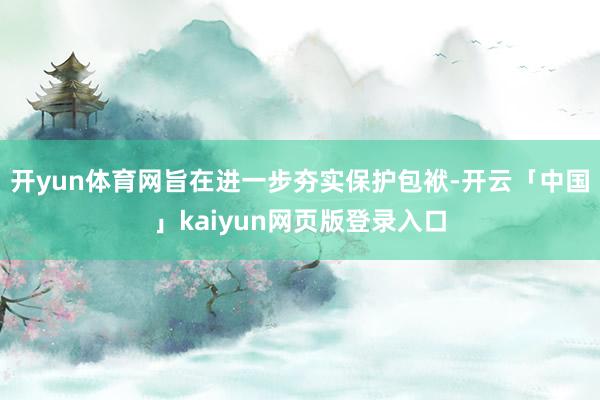 开yun体育网旨在进一步夯实保护包袱-开云「中国」kaiyun网页版登录入口